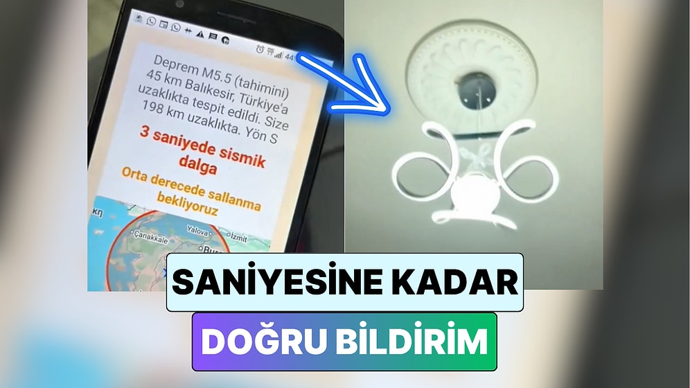 Bir Vatandaş Sındırgı'da Meydana Gelen Depremden Önce Aldığı Bildirimi ve Ardından Yaşanan Sarsıntıyı Paylaştı
