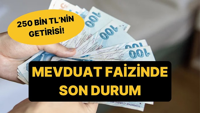 Mevduat Faizleri Netleşti: İşte 250 Bin TL'nin Aylık Getirisi!