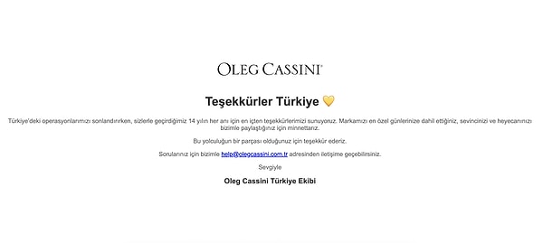 Dünyaca ünlü gelinlik markası Oleg Cassini Türkiye’den çekildi.