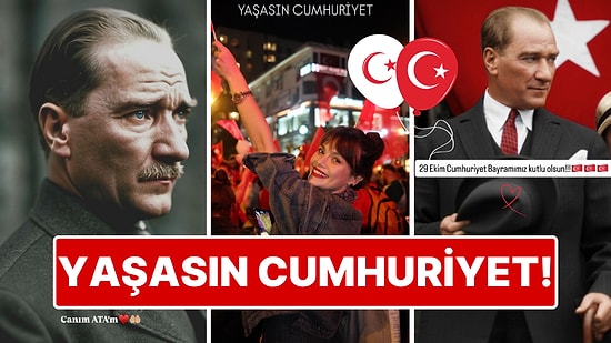 Cumhuriyetimizin 102. Yılını Coşkuyla Karşılayan Ünlü İsimlerin 29 Ekim Cumhuriyet Bayramı Paylaşımları
