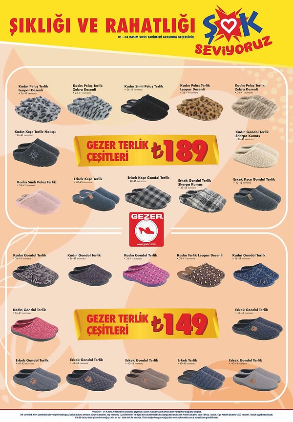 Gezer Terlik Çeşitleri 189 TL