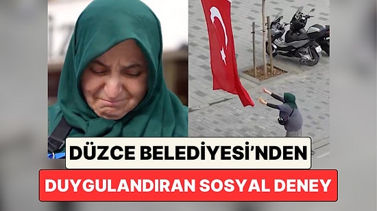 Düzce Belediyesi'nin 29 Ekim Cumhuriyet Bayramı İçin Gerçekleştirdiği Sosyal Deney Duygulandırdı