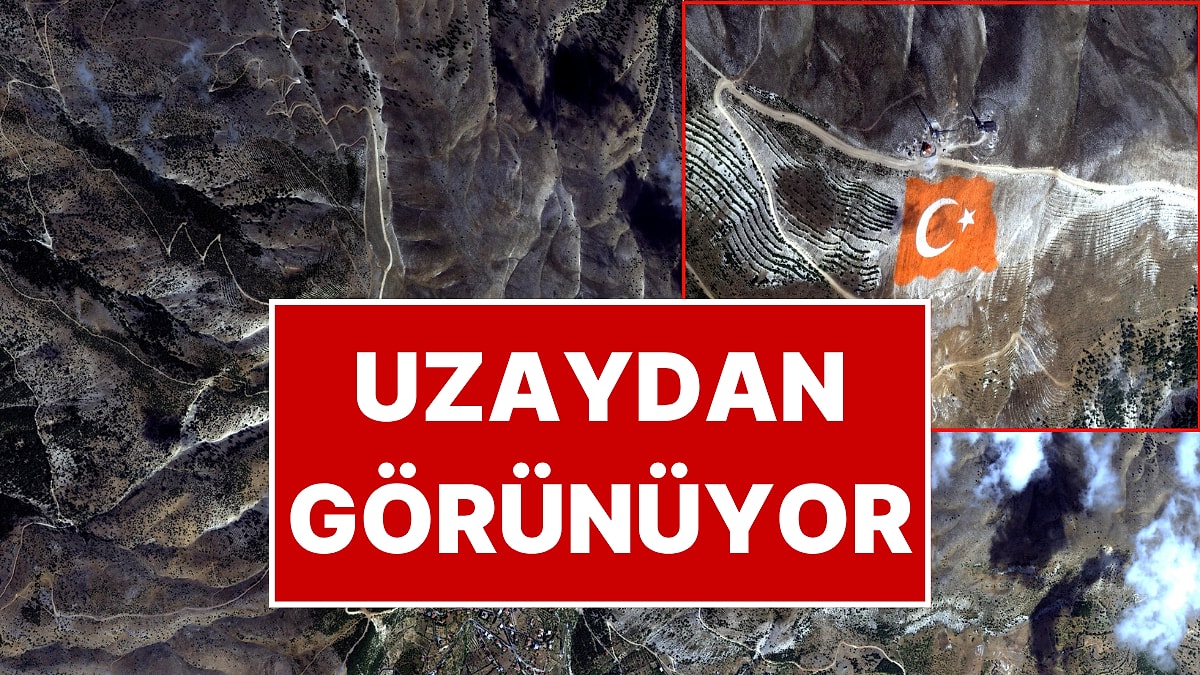 Dev Türk Bayrağı Uzaydan Görüntülendi