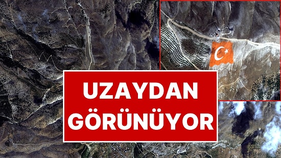 Dev Türk Bayrağı Uzaydan Görüntülendi