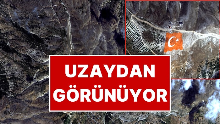 Dev Türk Bayrağı Uzaydan Görüntülendi
