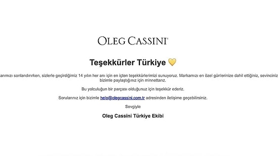 Oleg Cassini withdrew from Turkey