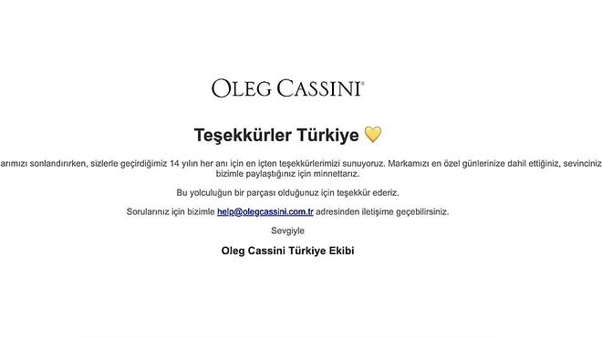 Oleg Cassini withdrew from Turkey