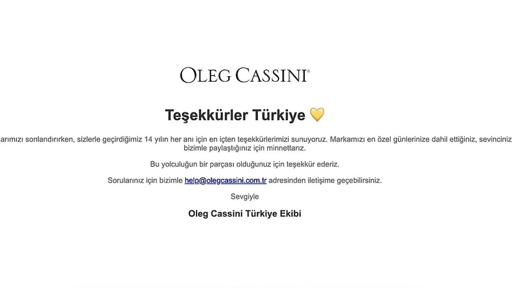 Oleg Cassini withdrew from Turkey