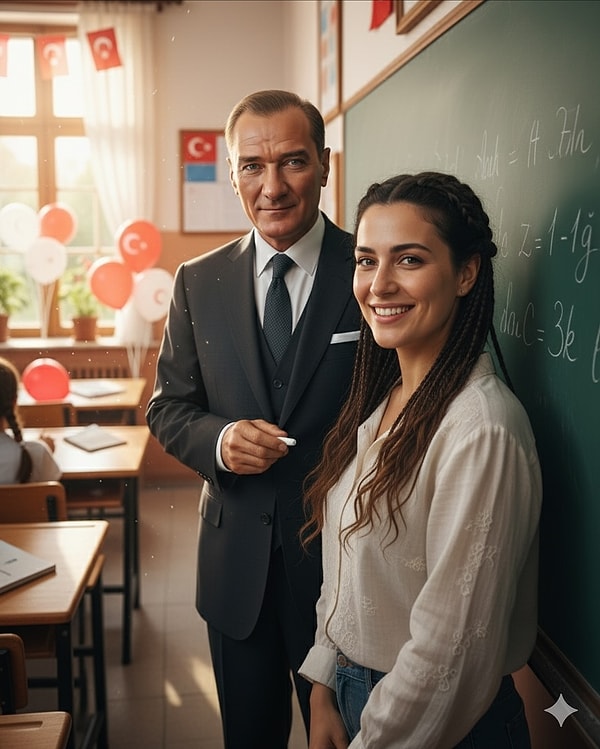 Atatürk ile şöyle bir pozumuz olabilmesi için neler vermezdik... Neyse ki Gemini bu dileğimizi olabildiğince yerine getiriyor!