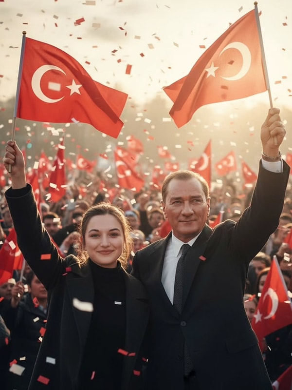 Bu bayram Atatürk ile birlikte bayrak salladık!