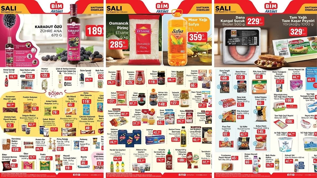 4 Kasım 2025 BİM Aktüel Haftanın Önerileri Kataloğu