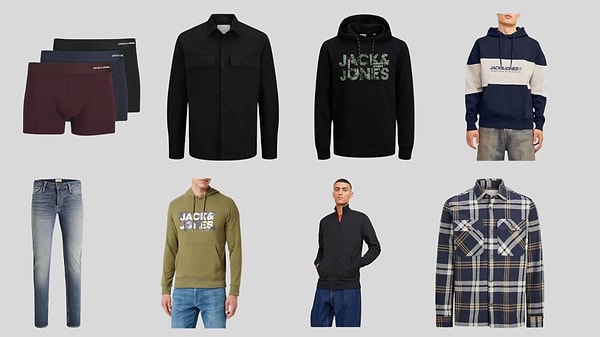 Jeanlerden sweatshirtlere kadar her şeyde modern çizgiler ve cazip indirimler Jack & Jones markasında👇