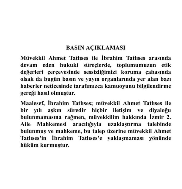 İşte açıklamasının tamamı: