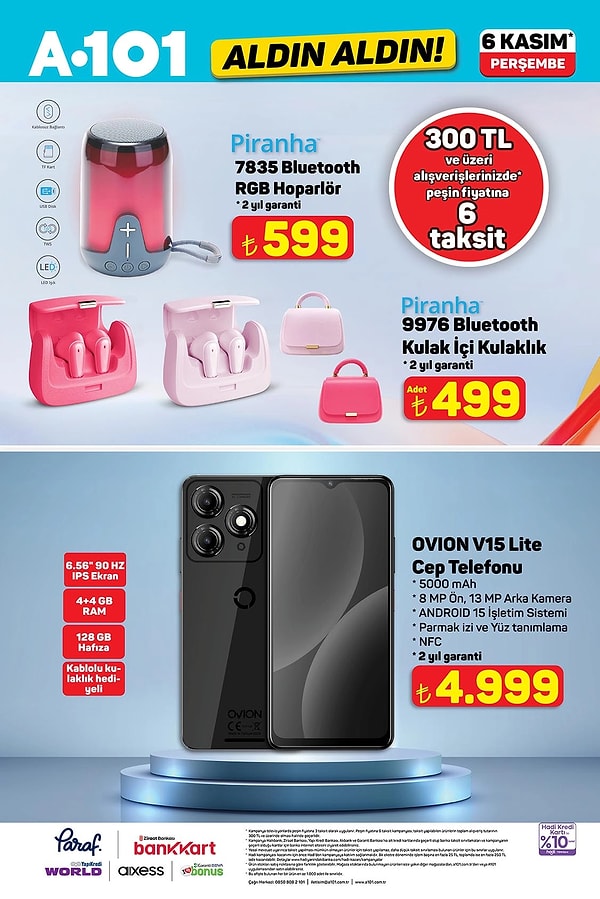 OVION V15 Lite Cep Telefonu 4.999 TL