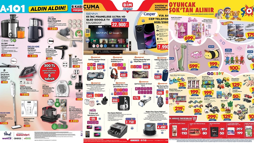 İndirim Günleri Başlıyor! 1 - 7 Kasım Haftasında A101 ve BİM Aktüel Ürünler Listesinde Ne Var?