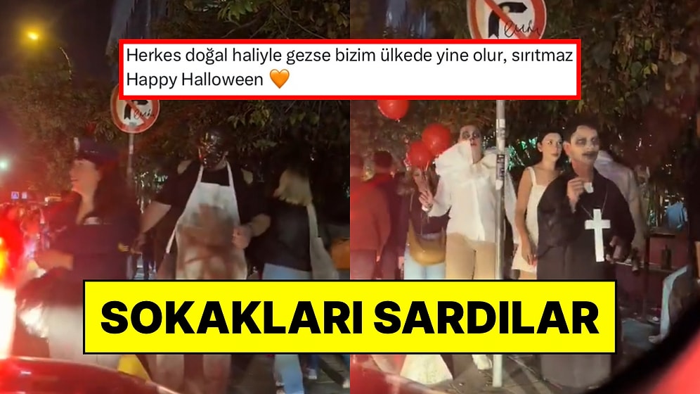 Kostümleriyle Cadılar Bayramı Partisine Giden Gençlerin Kadıköy’de Görüntülendiği Anlar