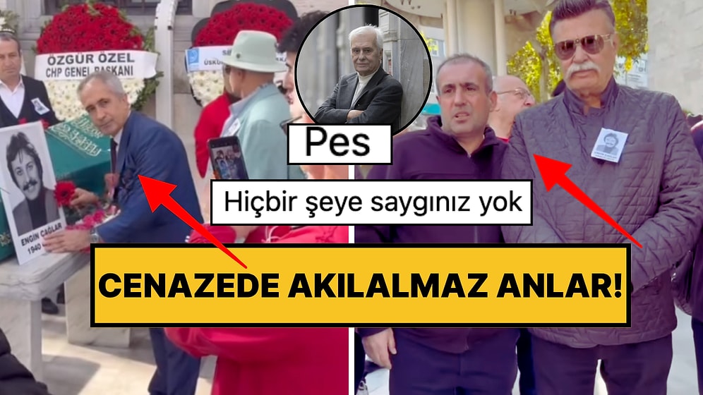 Engin Çağlar'ın Cenazesinde Tepki Çeken Anlar: Hem Tabutla Hem Nuri Alço'yla Fotoğraf Çekme Yarışına Girdiler!