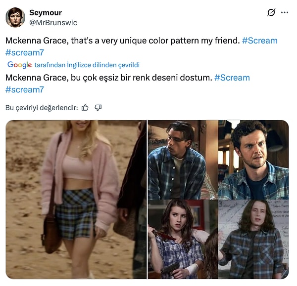 İzleyici, "Mckenna Grace, bu çok eşsiz bir renk deseni dostum" notuyla fotoğrafları paylaştı.