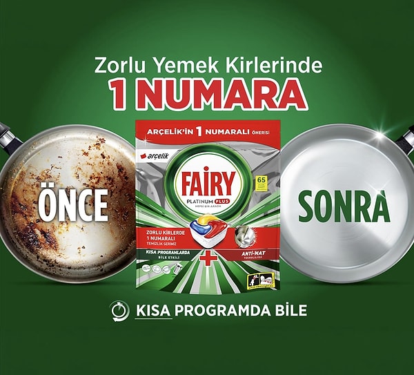 Fairy Platinum Plus Bulaşık Makinesi Deterjanı 65'li Arçelik Özel Paketleri