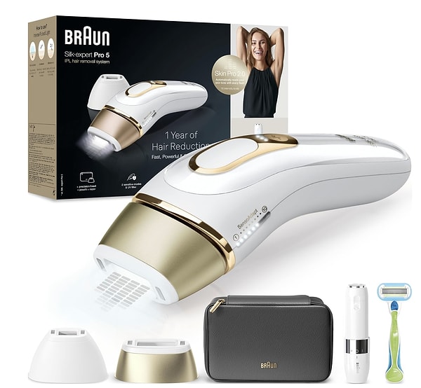 Evde profesyonel sonuçlar almak isteyenler için Braun IPL Silk·expert Pro 5, konforu ve teknolojiyi bir arada sunuyor.
