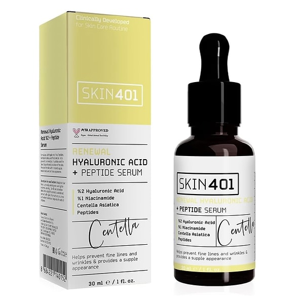 Evinizde bakım rutininize Skin401 Renewal Peptit Serum gibi yoğun, aktif bir serumu eklemek isterseniz güzel bir seçenek!