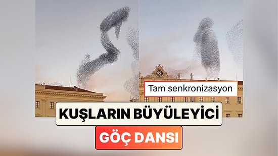 İtalya'da Göç Eden Kuş Sürüsünün Gökyüzündeki Dansını İzlerken Hipnotize Olacaksınız