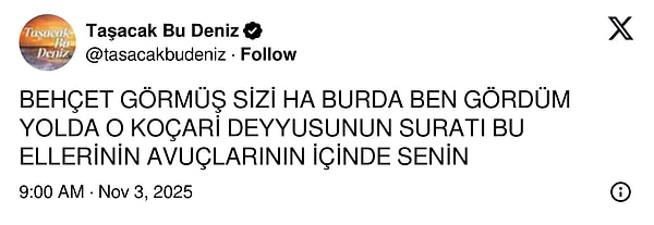 Taşacak Bu Deniz'in X hesabının admini de akımdan geri kalmadı ve dizinin fanları kahkahaya boğuldu.