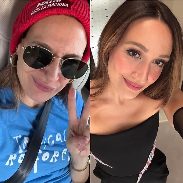 Geçtiğimiz saatlerde ödül töreninden paylaşımda bulunan Gupse Özay, makyajlı ve doğal halini yan yana koyduğu o pozları paylaştı.