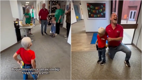 A Boy Came to "What Do You Want to Be When You Grow Up?" Day Dressed as the Technician