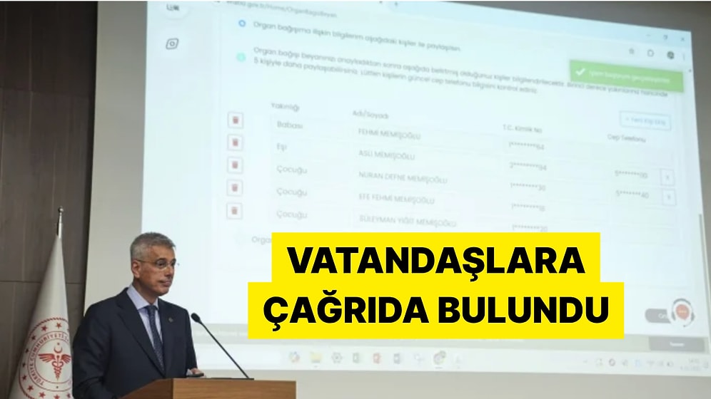 Sağlık Bakanı Kemal Memişoğlu e-Nabız'dan Organlarını Bağışladı