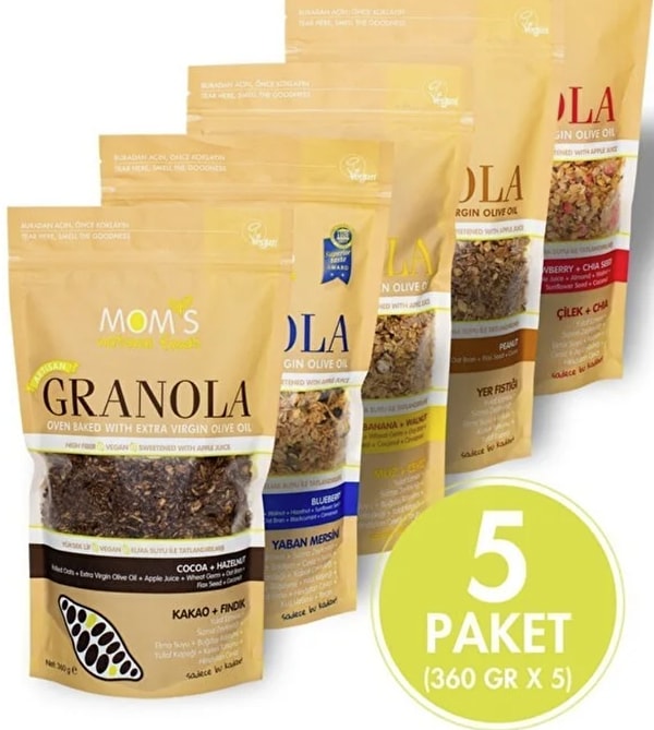 Mom's Natural Foods 5’li granola da yılın en iyi fiyatıyla!