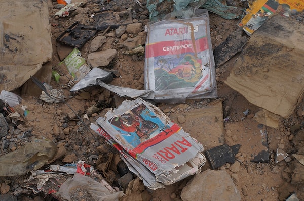 The official Atari game was received so poorly that hundreds of thousands of unsold copies were consigned to the trash.