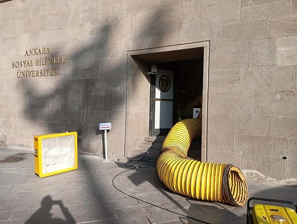 Olay, Altındağ ilçesine bağlı Ulus'ta bulunan Ankara Sosyal Bilimler Üniversitesi'nde meydana geldi.