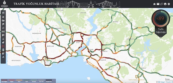İstanbul trafiğinde son durum.