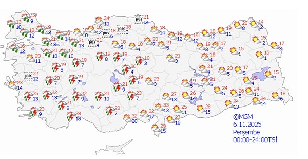 6 Kasım Hava Durumu: Bugün Yağmur Var mı?
