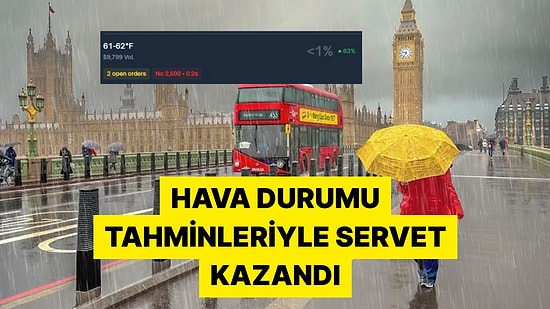 Bir Bahisçi Londra Hava Durumu Tahminine 15 Dolar Yatırarak 9600 Dolar Kazandı