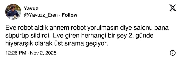 Robot niye yorulmuyor?