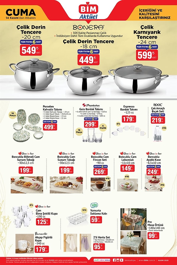 Bonera Çelik Tencere 549 TL