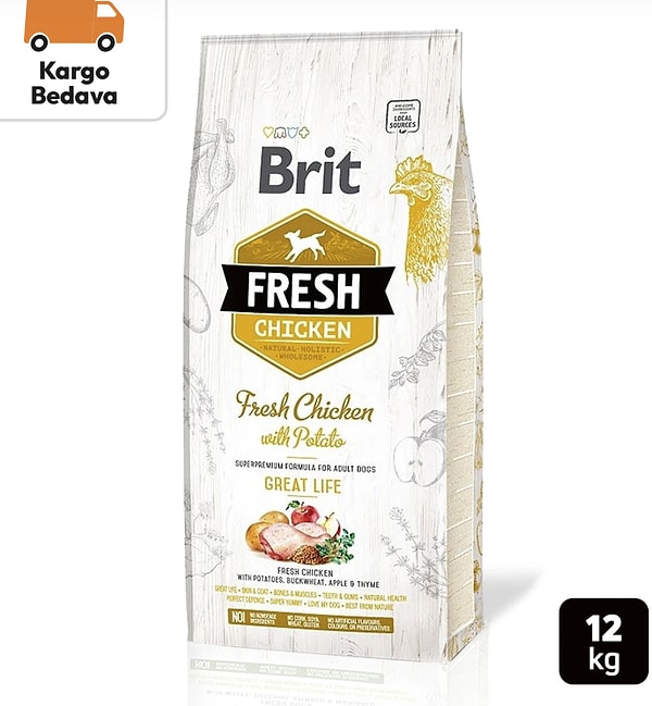 Brit Fresh Tavuk ve Patatesli Yetişkin Köpek Maması, şuanda piyasadaki en uygun fiyatıyla sunuluyor.