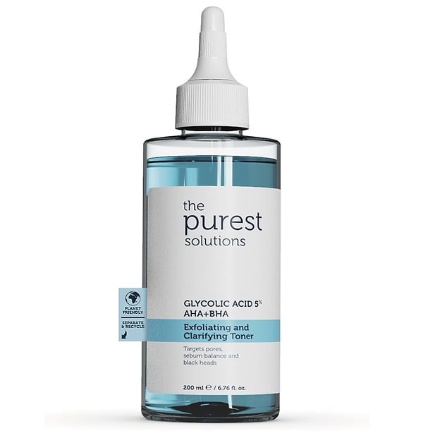 The Purest Solutions, Canlandırıcı ve Gözenek Sıkılaştırıcı Tüm Ciltler için Glikolik Asit Tonik