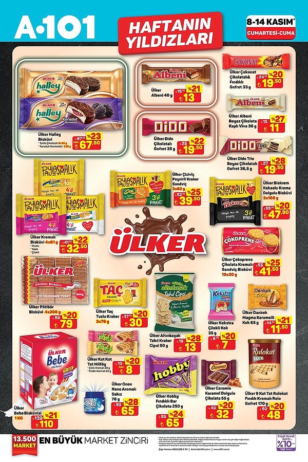 Ülker Halley Bisküvi 8x30 gr 67,50 TL