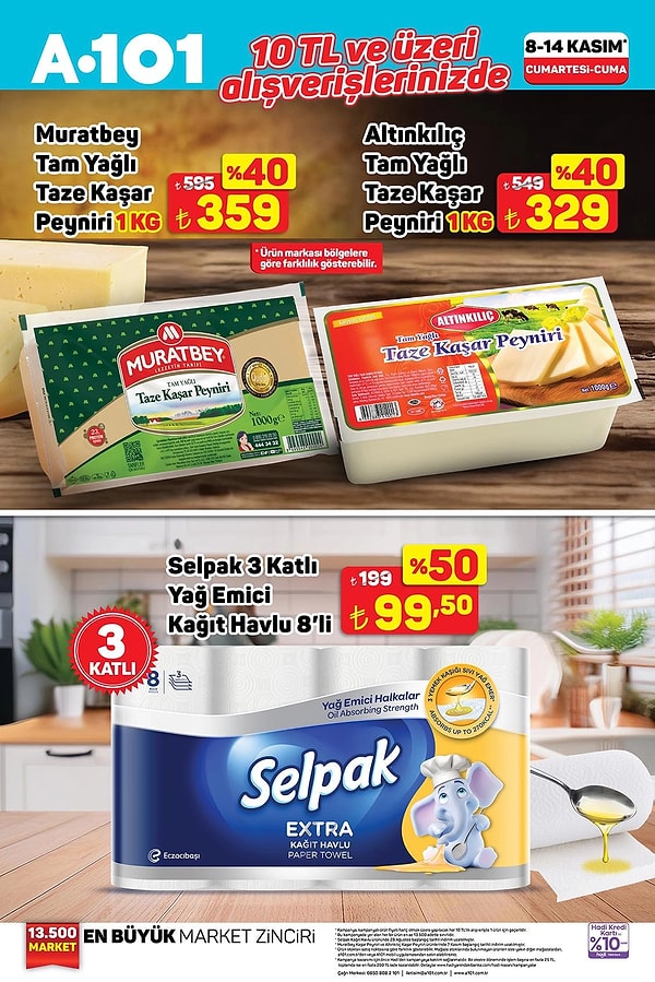 10 TL ve üzeri alışverişinizde;