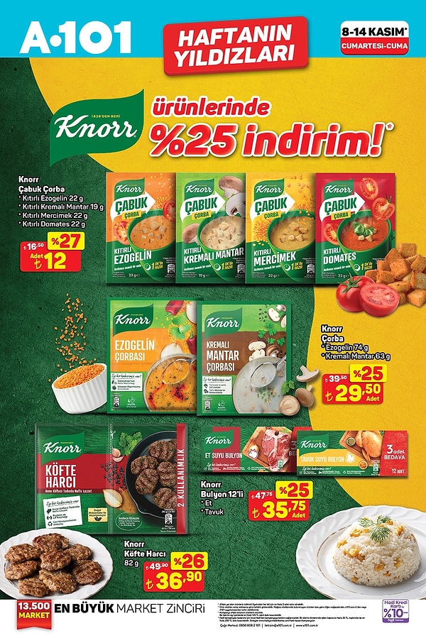 Knorr Ürünlerinde %25 İndirim