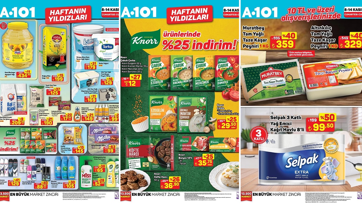 8 - 14 Kasım 2025 A101 Haftanın Yıldızları Kataloğu