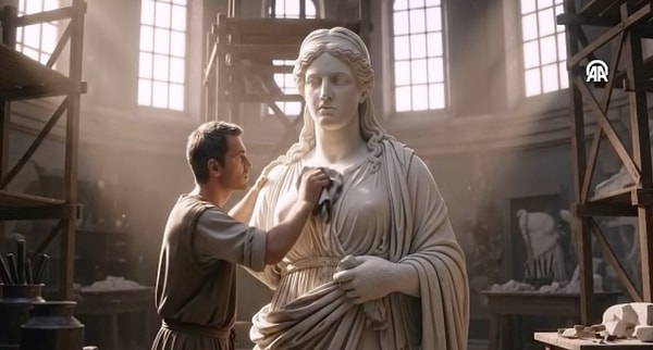 200 yıllık antik kent yapay zekayla canlandırıldı.