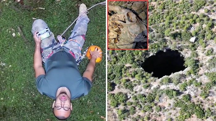 İçerik Üreticisi Ozan Kuşçu Burdur'da Derinliği 90 Metre Olan Obruğa İndi