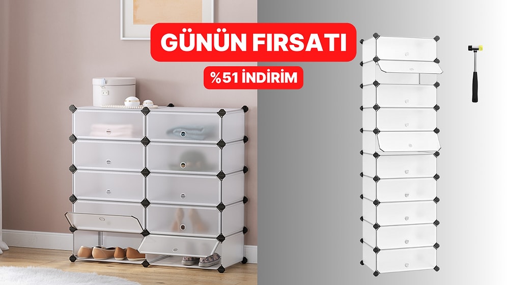 Günün Fırsatı: Çok Satanlarda Yer alan SONGMICS 10'lu Ayakkabı Rafı İndirimde!