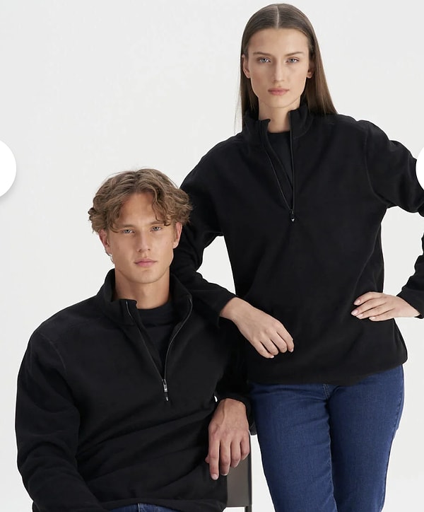 AC&Co / Altınyıldız Classics Erkek Siyah  Soğuk Geçirmez Polar