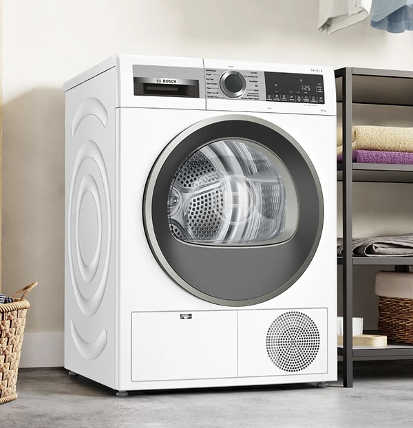 Bosch WQG25100TR 10 kg Çamaşır Kurutma Makinesi, özellikle geniş aileler ya da haftalık çamaşır yükü yüksek olanlar için adeta bir kurtarıcı.