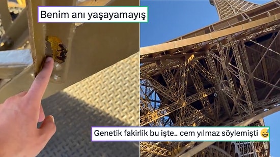 Paris'i Gezen Bir Türk Eyfel Kulesi'ne Yapılan Yanlış Boyama İşlemine Dertlenmekten Tatilin Tadını Çıkaramadı